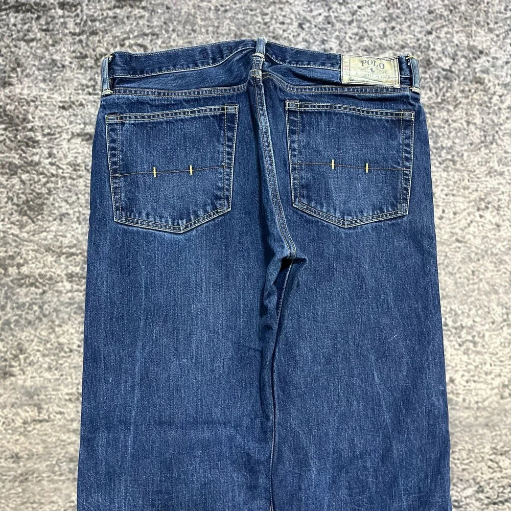 Vintage Polo Ralph Lauren Jeans Mens‎ 36x29 Blue Straight Denim Preppy 2000s